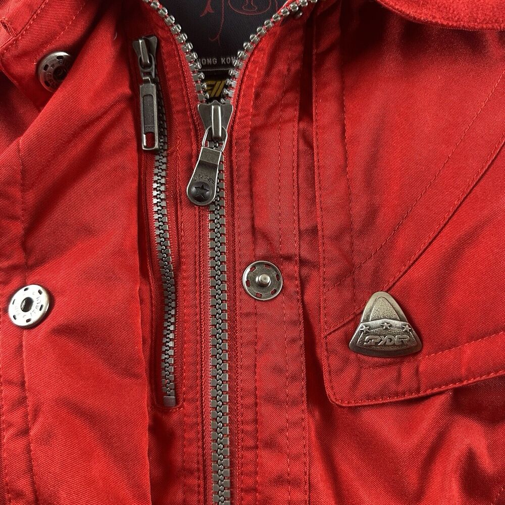 Spyder Ski Coat Embroidered Women's 8 Red‎ Thinsulate 90's Vibe Winter warm - Picture 14 of 16